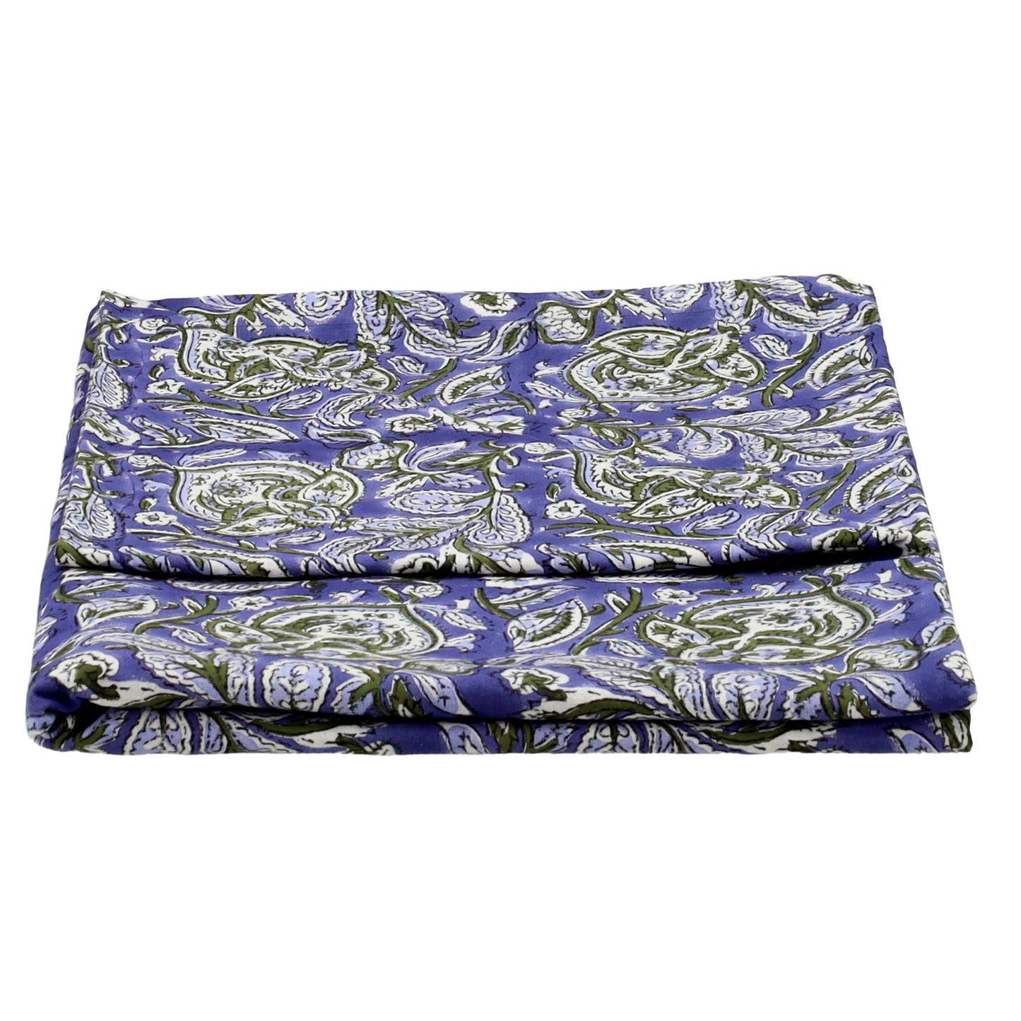 Tafelkleed Viva Violet, paars met groene bloemenprint