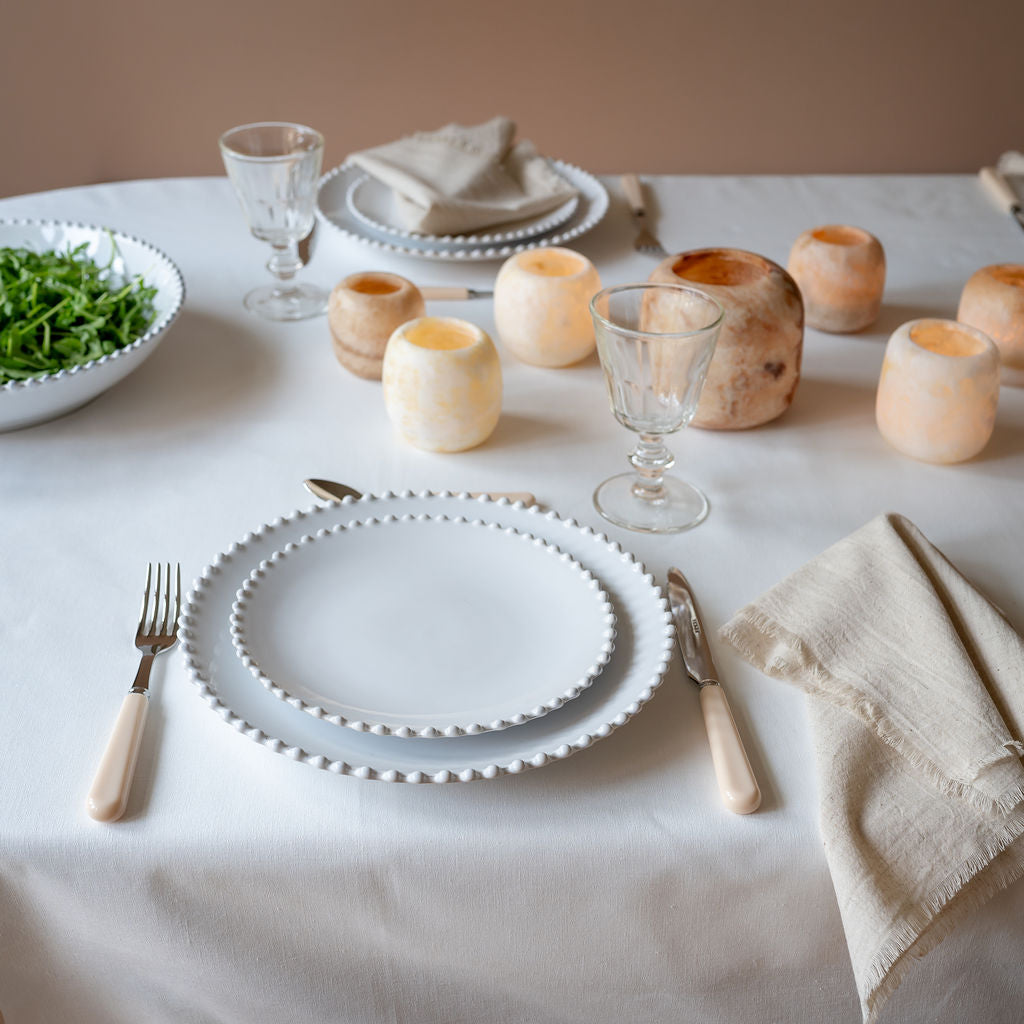 Servet Natural Ruffle set van 2