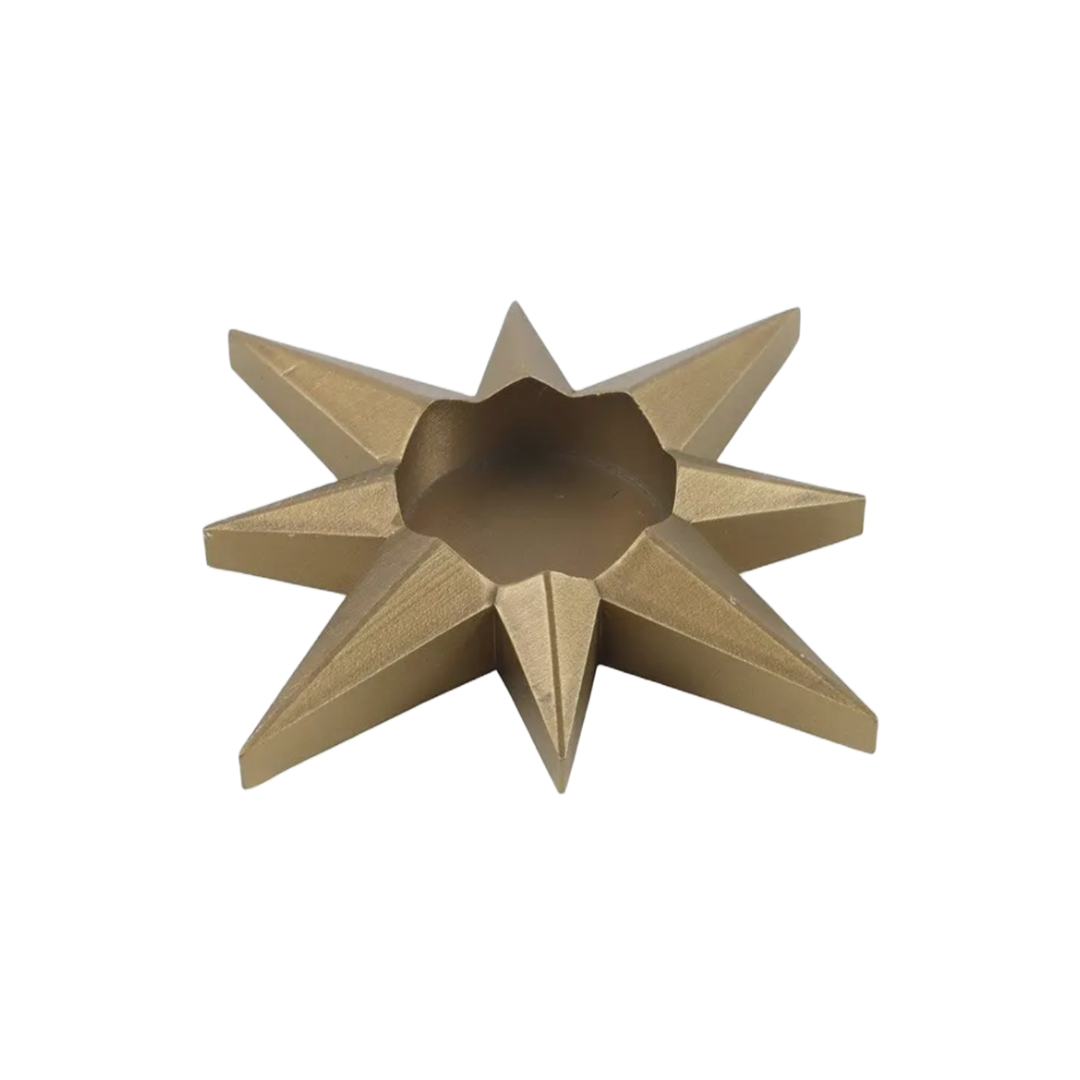 Gouden Waxinelichthouder Schuin