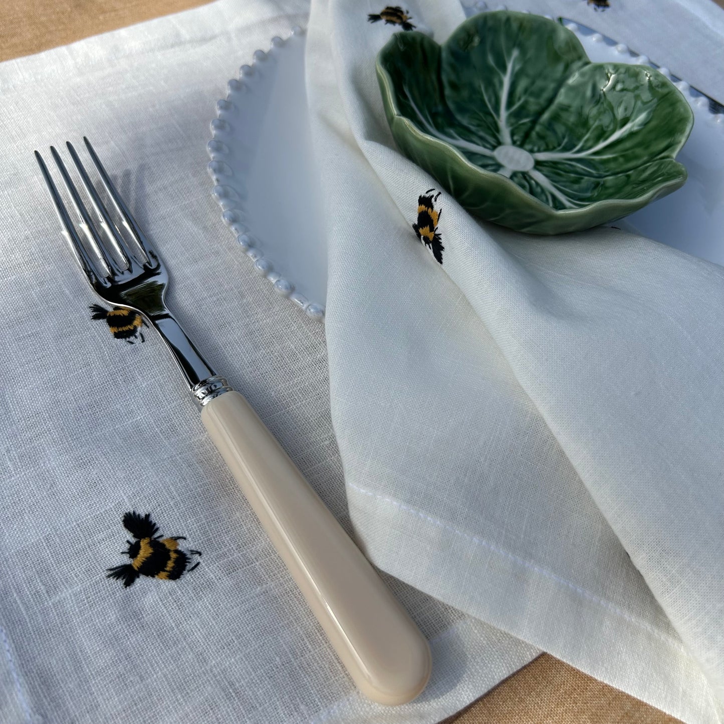 Set Queen B Wit - placemats en servetten