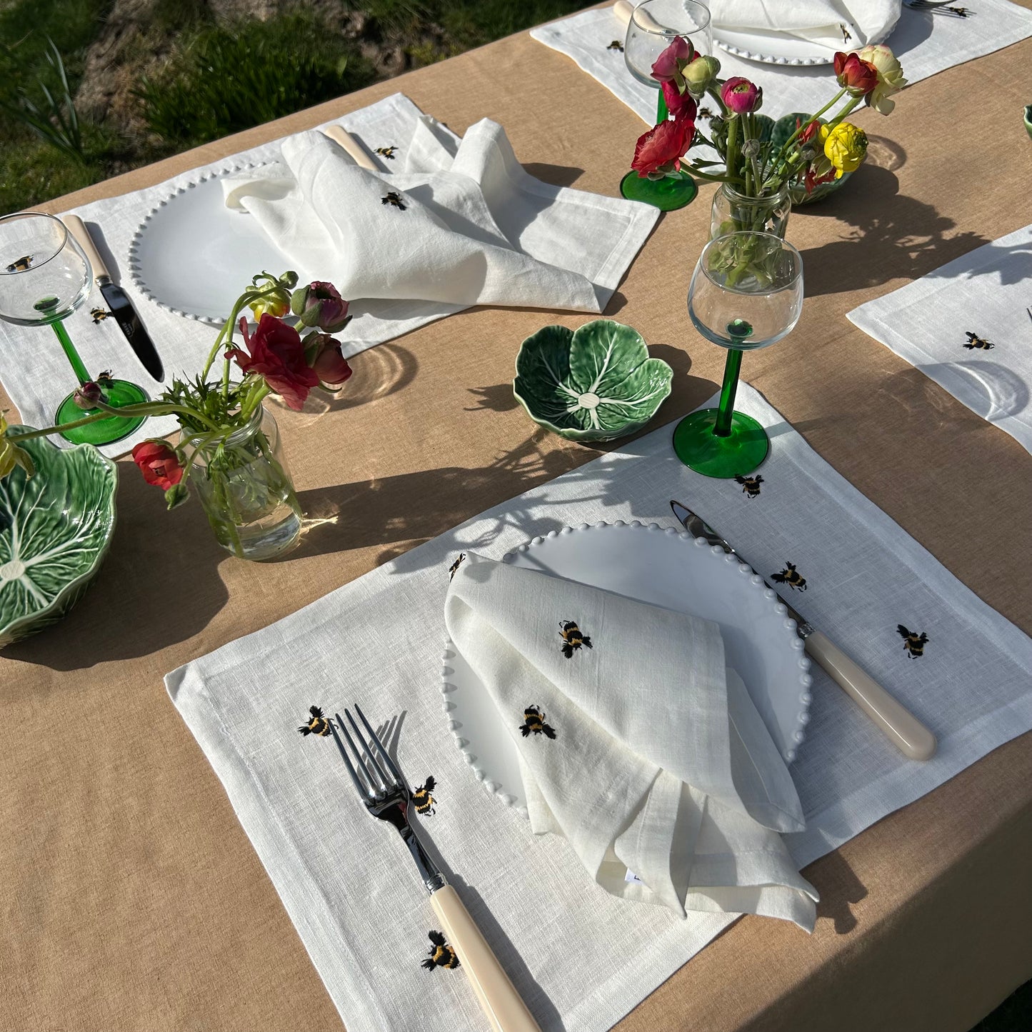 Set Queen B Wit - placemats en servetten