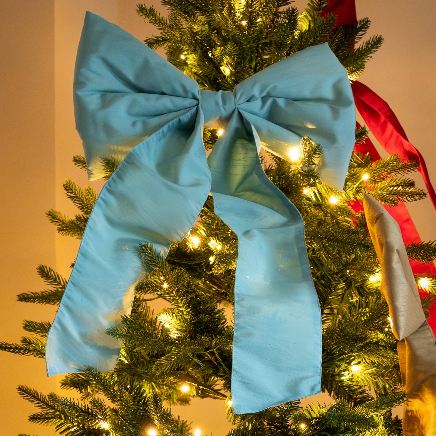 Lichtgroene Kerststrik Christmas Bow Green Blue