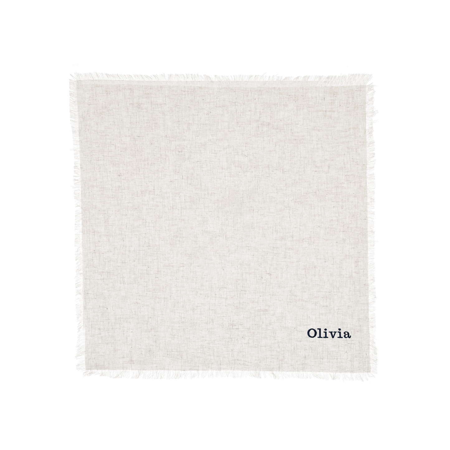 Servet Natural Ruffle - personaliseerbaar