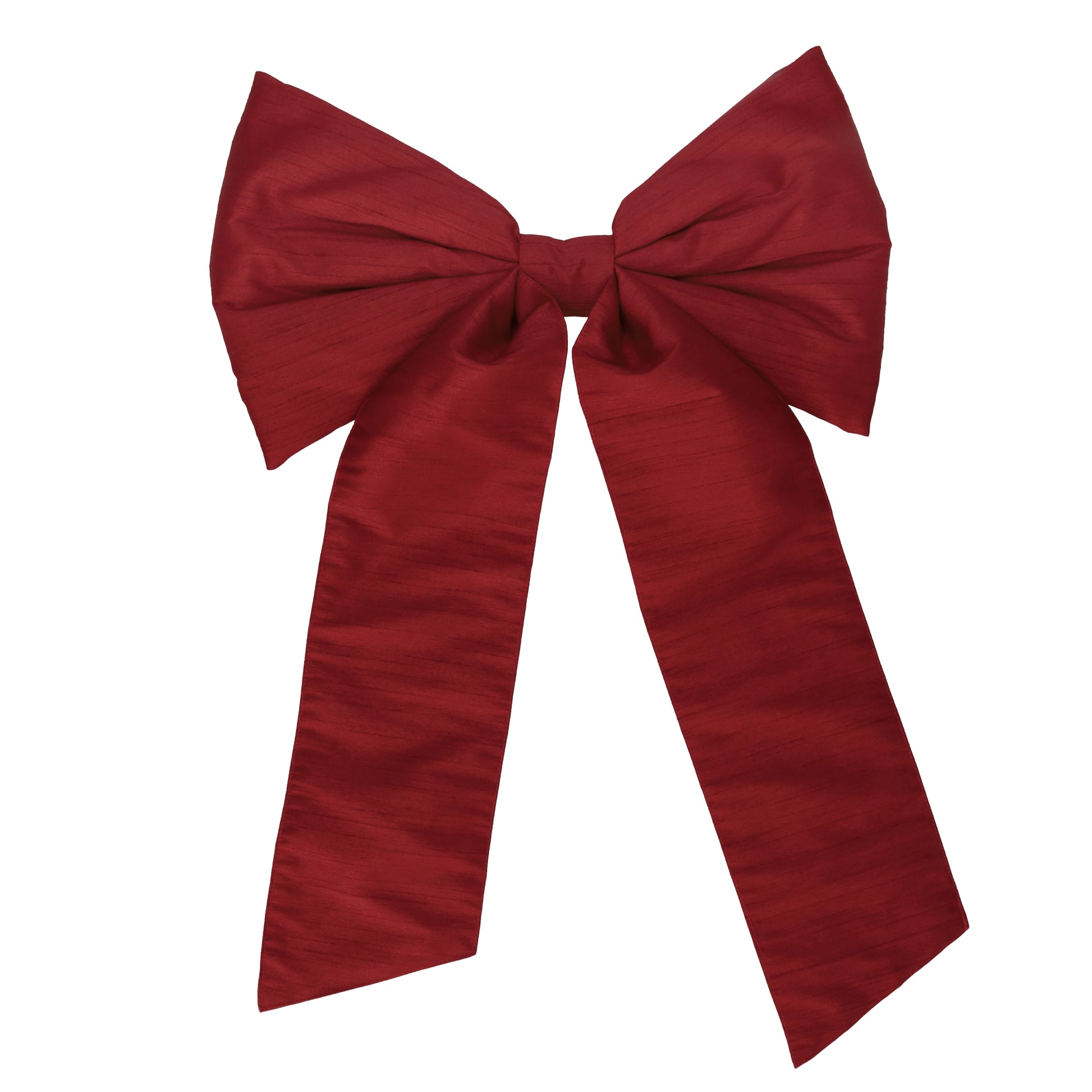 Rode stoffen strik van stof voor kerstmis