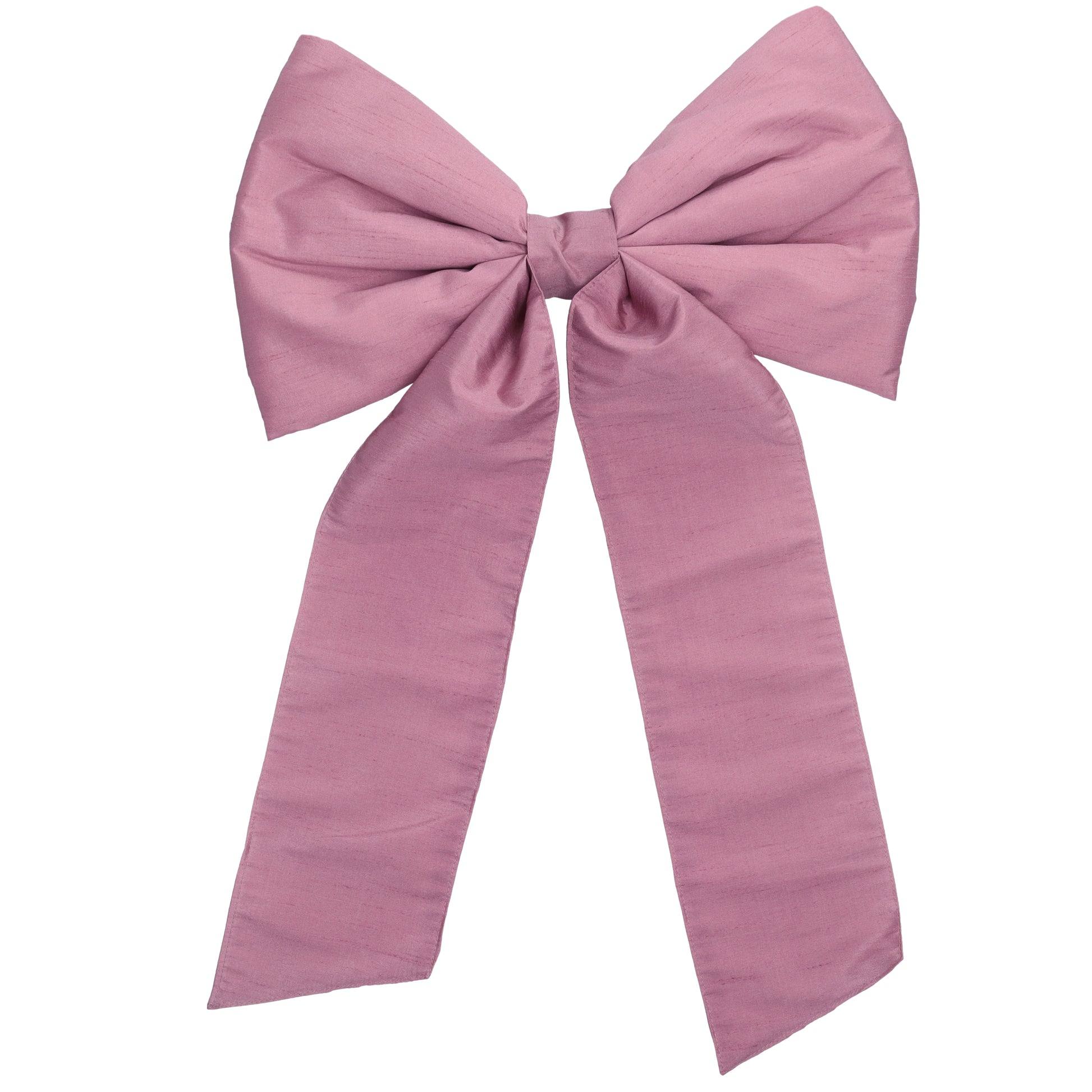 Roze stoffen strik van stof als kerst decoratie