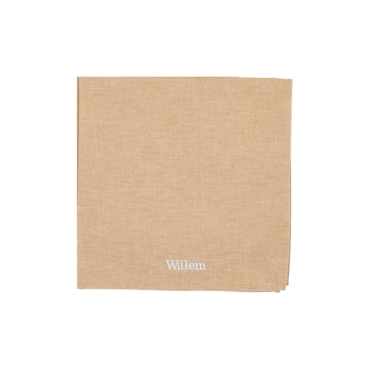 Cognackleurige servet personaliseerbaar 50x50