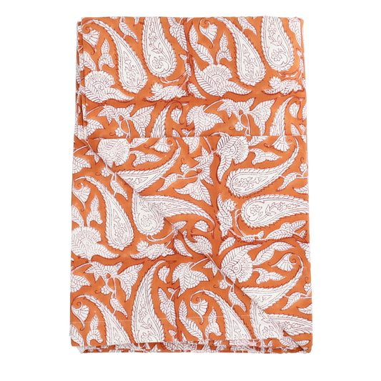 Tafelkleed Amazely Paisley, oranje paisley print