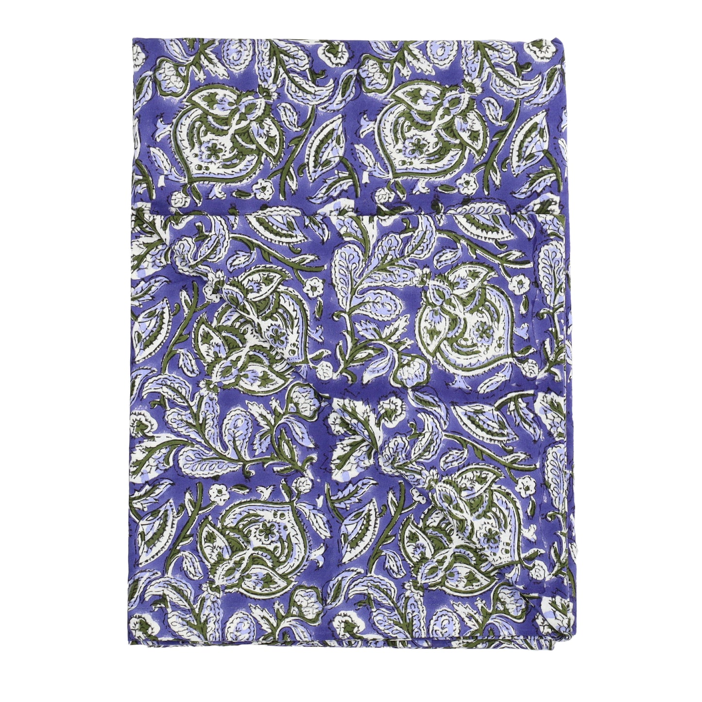 Tafelkleed Viva Violet, paars met groene bloemenprint