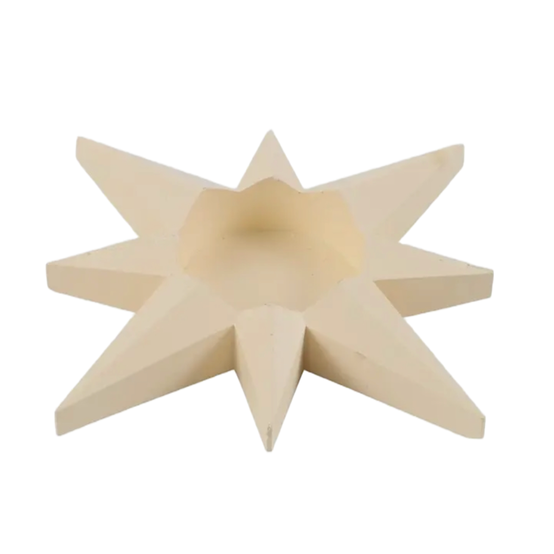 Gebroken Witte Waxinelichthouder Schuin