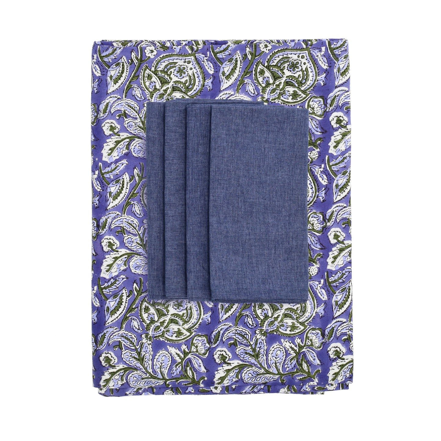 Set Viva Denim Violet - tafelkleed met servetten